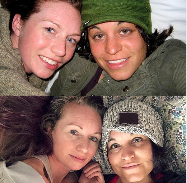 pareja de lesbianas 14 años después